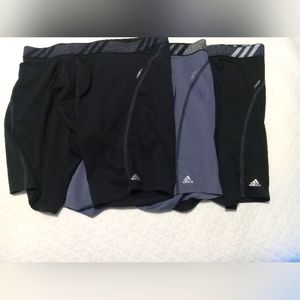 Adidas 3 pair boxer briefs aeroready. Size L 36-38  gray, charcoal and black.